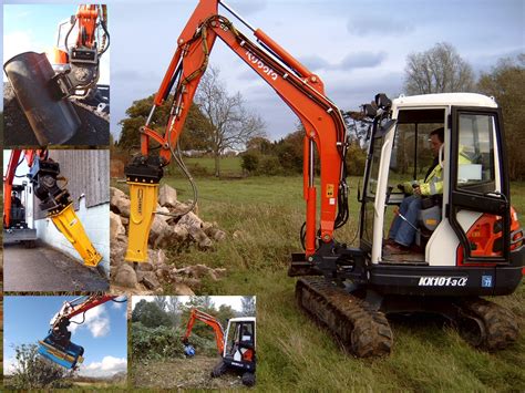 kubota mini excavator attachments|miniexcavator with breaker attachment pictures.